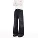 Unisex High Street Washed Denim Jeans 90s Vintage Cat Whisker Flared Hem Slim Fit Straight to Flare for Men And Women S-2XL_viptrois.com