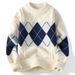 Men's Clothing High Collar Cotton Winter Warm Sweater Women's Winter Knit Sweater Semi-Turtleneck Warm Soft Pullover Casual Slim Fit Long Sleeve Top_viptrois.com