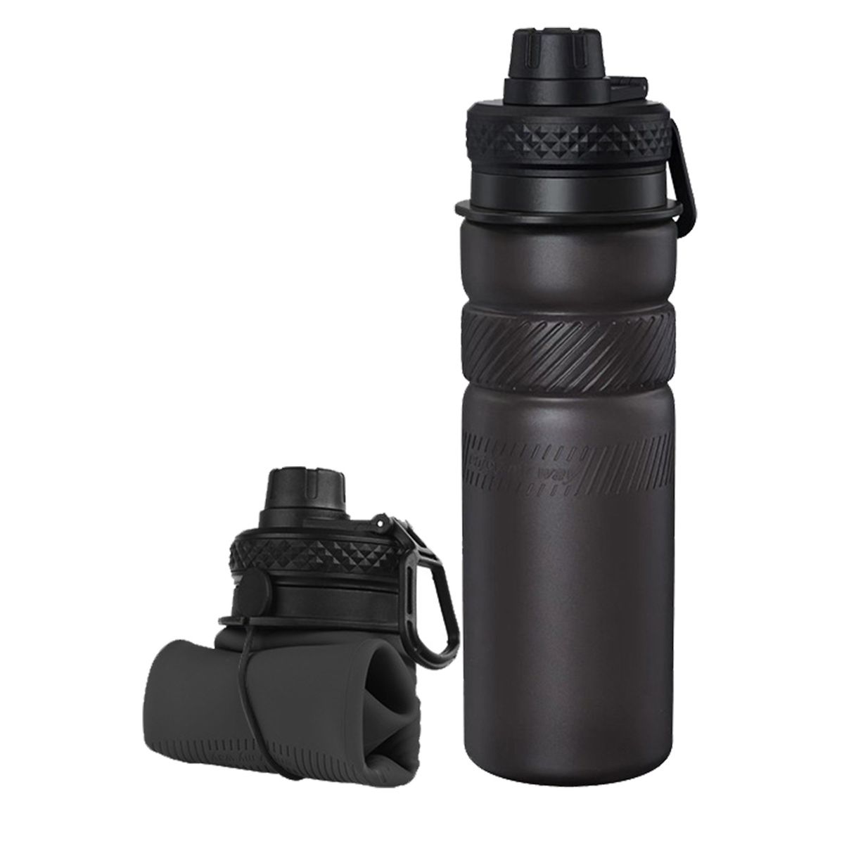 Outdoor Silicone Travel Cycling Foldable Eco-friendly Material Drop-resistant Lightweight Sports Water Bottle_viptrois.com