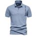 2025 Spring/Summer New Top Embroidered Solid Color Short Sleeve Men's Polo Shirt_viptrois.com