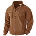 Autumn Winter Men's Corduroy Turn-Down Collar New American Retro Multi-Pocket Workwear Jacket_viptrois.com