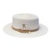 Straw Girl Summer Vacation Beach Water Diamond Letter R Belt Personalized English Flat Top Sunshade Cool Hat_viptrois.com