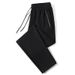 Men's Korean-Style Casual Jogger Pants - Elastic Waistband, Solid Color, Loose Fit & Straight Leg For Streetwear & Lounge (Sizes L-6XL)_viptrois.com