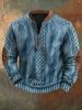 Cross-Border 3D Men's Half Zipper European American Autumn And Winter Printed Sweatshirt_viptrois.com