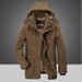 Men's Winter Long Cotton Coat With Fleece Lining, Thickened Warm Jacket For Casual Windproof Outerwear, Plus Size Available_viptrois.com