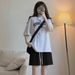 Men's And Women's Summer Casual Shorts Thin Loose Straight Leg Solid Color Versatile Basic Five Point Pants_viptrois.com