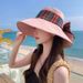 Sunshade Women's Spring And Summer Korean Version Versatile Large Brim Fisherman Travel Foldable Ethnic Pattern Sun Hat_viptrois.com