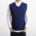 Rui Xin Autumn Winter New V-neck Youth Business Sleeveless Knitted Pullover Sweater Vest Cross-border Men's Clothing_viptrois.com