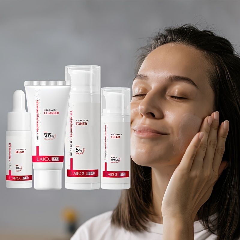 Valentines Skincare Box Set - LAIKOU Pro Niacinamide Facial Kit Women, Suitable For All Light Beige Types, Package_viptrois.com
