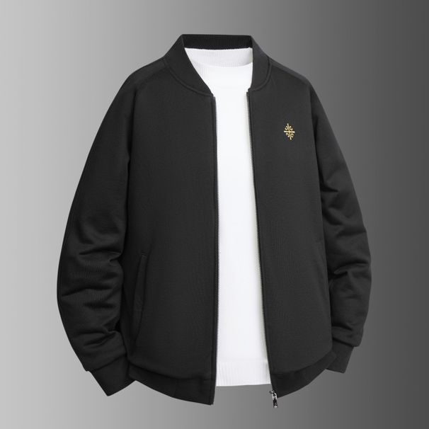 European Men's Baseball Collar Jacket 2026 Autumn And Winter Outdoor Versatile Business Leisure Pilot Jacket Men_viptrois.com