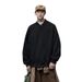 Pure 500g American Heavyweight Crew Neck Sweatshirt For Men, Autumn And Winter Fleece Lined New Trendy City Boy Solid Color_viptrois.com