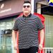 Men's Clothing summer plus size short-sleeved T-shirt fat guy half-sleeved striped T-shirt fat man top 195_viptrois.com