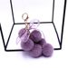 Bag Charm Creative Grape Fruit Keychain Cute Bag Plush Pendant Lace Bow Hair Ball Car Key Chain Ornaments_viptrois.com