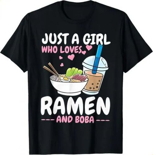 2026 T-shirtjust A Girl Who Loves Ramen And Boba Bubble Tea J_viptrois.com