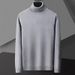 Men's Clothing Turtleneck sweater for men autumn and winter inner wear slim long collar base sweater solid color trendy sweater warm sweater_viptrois.com
