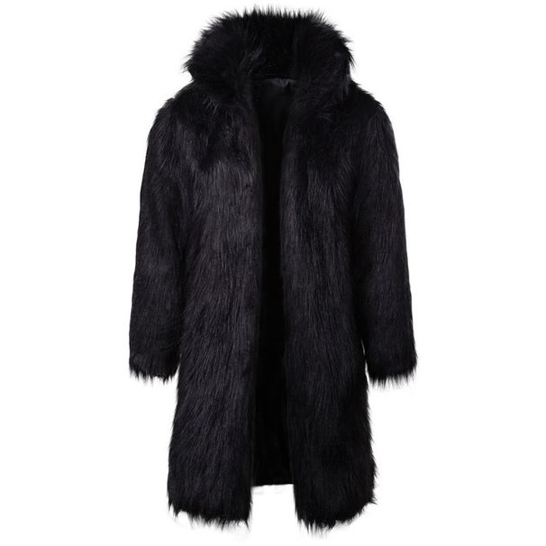 Men's Clothing autumn and winter new men's jacket fashion personality hip hop fur large size long fur coat men_viptrois.com