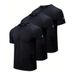 Men's Quick-Dry Performance T-Shirts 3-Pack - Moisture-Wicking Gym & Running Shirts With Breathable Fabric_viptrois.com