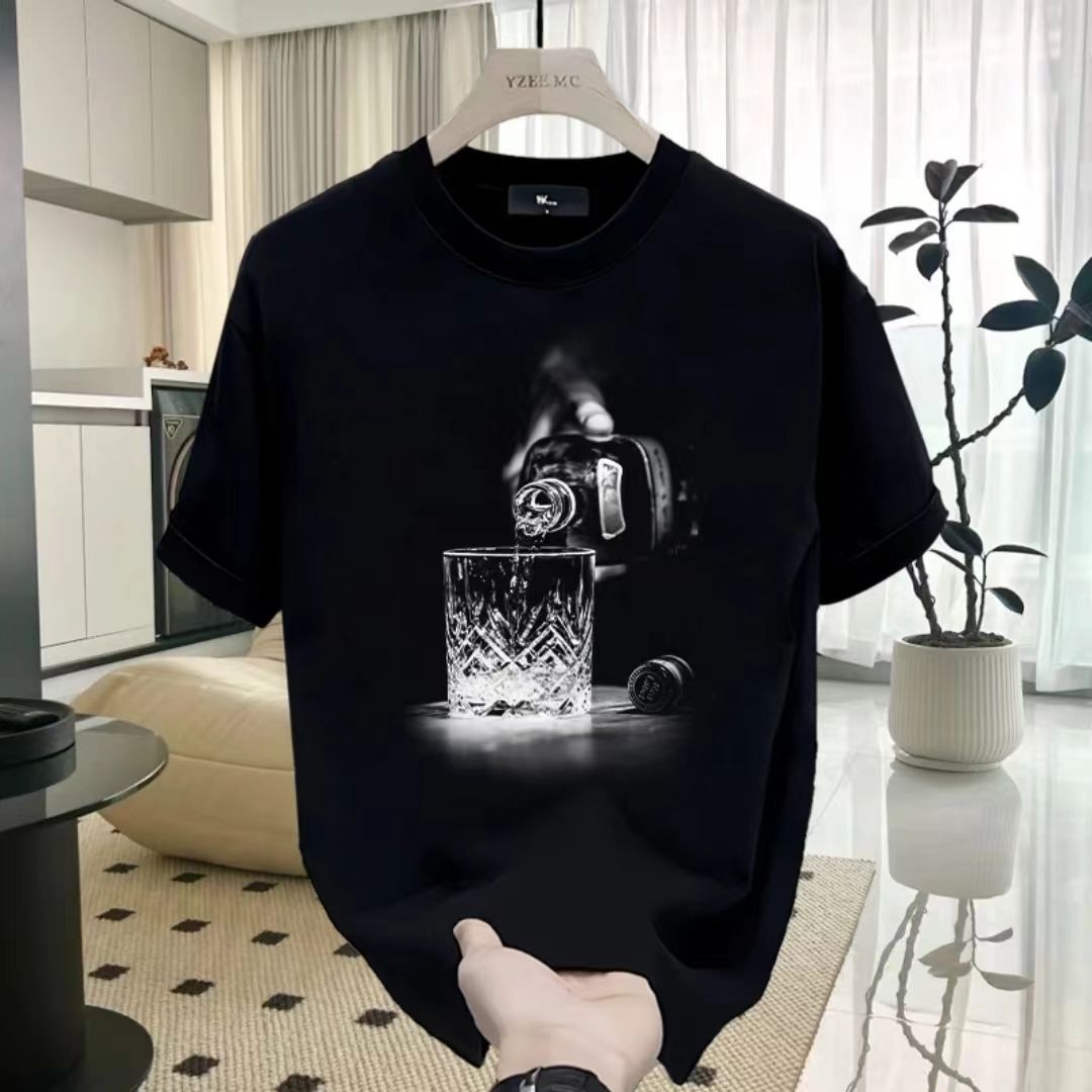 2024 Summer New Pi Shuai Chao Brand Printed Loose Casual Pure Cotton Short Sleeved T-shirt Versatile Top For M And_viptrois.com