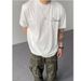 Men's Heavyweight Cotton T-Shirt 3D Embroidered Lettering American High Street Style Summer Loose Fit Short Sleeve Top_viptrois.com