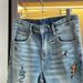Men's Clothing Fashionable Embroidered Jeans High Street Slim Fit Slim Fit Embroidered Jeans - Stylish High Street Denim Pants With Artistic Details_viptrois.com