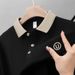 Men's Short Sleeve Polo Shirt Summer Light Business Casual Top Embroidered Lightweight Style For Young And_viptrois.com