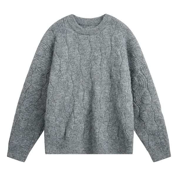 Men’s Mohair Cable Knit Sweater - Retro Crewneck Pullover In Rich Colors (M/L/XL/XXL/XXXL)_viptrois.com