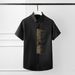 Men's Short Sleeve Shirt Crystal Rhinestone Face Design Wrinkle Free Cotton Casual Basic Style Summer Fashion White Black_viptrois.com
