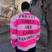 Retro Color-Block Polo Hoodie – 3d Embroidery Unisex Streetwear (Oversized Fit, S-Xl, Pink, Long Sleeve)_viptrois.com