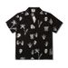 Men's Clothing A Pair Of Trendy Casual Men's Couple 3D Digital Skull Print Lapel Short Sleeve Loose Summer Shirt_viptrois.com