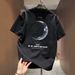 Plus Size Short Sleeve T-Shirt 100% Cotton Men Women Summer Trendy Loose Top American Style_viptrois.com