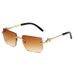 Frameless Fashion Metal Sunglasses - Trendy Leopard Print Design With UV400 Protection (Street Style Eyewear)_viptrois.com