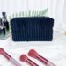 Makeup Tools & Accessories New Corduroy Cosmetic Bag Female Portable Large Capacity Fashion Stripes Soft Skin Friendly Cosmetic Wash Bag_viptrois.com