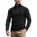 Men's Sweater Autumn And Winter New American Men's Casual German Velvet Thermal Zipper Men's Sports Sweater_viptrois.com