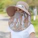 Summer New Women's Sun Sunshade And Face Shield, Integrated With Shawl, Tea Picking Hat, Outdoor Farm Busy Mask Hat_viptrois.com
