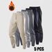 Men’s Multi-Pack Casual Sports Pants – Breathable Running & Fitness Trousers (Black, Navy, Gray, Khaki, S-XXXXL)_viptrois.com
