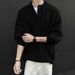 American Style Cleanfit Henry Collar Sweater Winter Trendy Inner Wear Cool Long Sleeve Men's Base Knitwear_viptrois.com