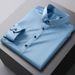 Men's Stretch Dress Shirt With Rhinestone Buttons – Wrinkle-Resistant, Slim Fit, Business Casual & Korean-Inspired Style_viptrois.com