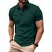 Best-Selling Men's Short-Sleeved Polo Shirt Lapel Button Solid Color Men's T-Shirt Summer Casual Comfortable Golf Men's Clothing_viptrois.com