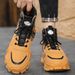 Men's Waterproof Slip-Resistant Work Boots High Top Casual Martin Boots For Outdoor Hiking Comfortable PU Leather Shoes_viptrois.com