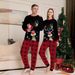 Christmas Plaid Fawn Christmas family dress printed homestay pajamas set_viptrois.com