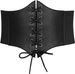 Werforu Tied Cincher Belt, Women's Black Lace-up Corset, Elastic Waist Belt For Halloween Party_viptrois.com