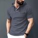 Men's Clothing Summer Fast Sale Shirt Hooded Men's Casual Sports Polo Shirt_viptrois.com