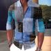 Men's Clothing New Men's Long Sleeved Shirt 3D Digital Printing Trendy Casual Shirt_viptrois.com