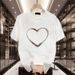 Men's And Women's Shirts Versatile Summer American Tops Trendy Hiphopt Printed Short Sleeves Loose High Street Pure Cotton_viptrois.com