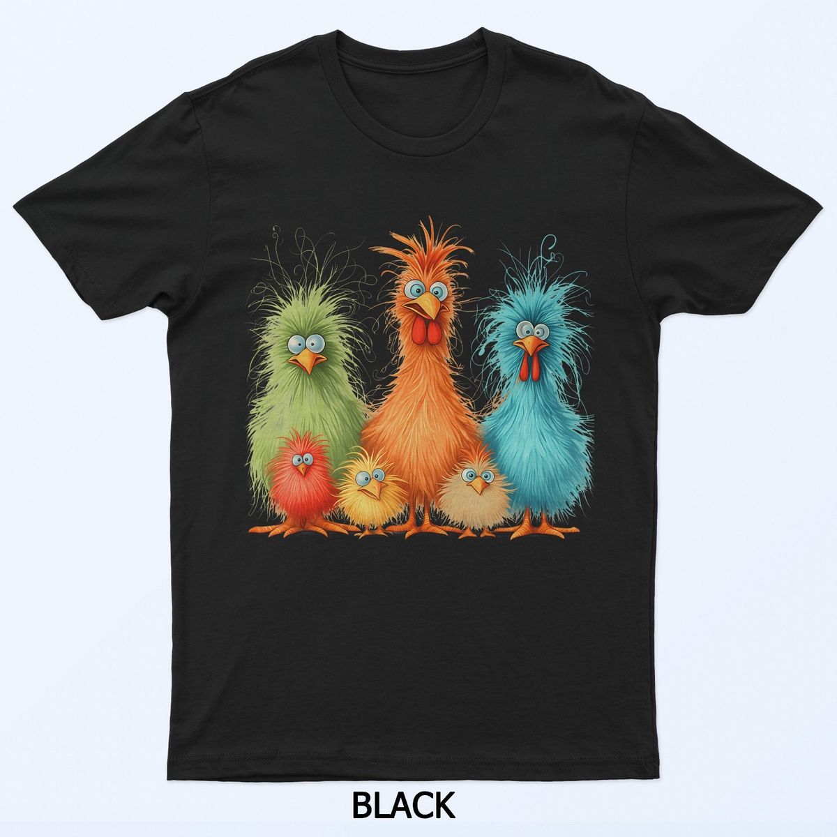 Retro Eagerlys Colorful Funny Chicken Art For Men Women Kid T-Shirt Mens Womens Tees Top_viptrois.com