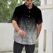 Men's Clothing Short Sleeved Shirt Casual Shirt Four Sided Stretch Light Changing Printed Shirt_viptrois.com