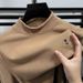 Premium Double-Layer Fleece Sweatshirt For Men – Slim-Fit Thermal Base Layer With Brushed Micro Velvet Interior, Semi-Turtleneck Winter Pullover_viptrois.com