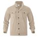 Men's Heavyweight Corduroy Jacket With Stand-Up Collar & Multiple Pockets – Classic Autumn Winter Casual Coat_viptrois.com