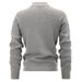 Men's High-Neck Zip-Front Knit Sweater – Winter-Ready Polyester Blend Cardigan For Casual & Business_viptrois.com