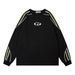 Patchwork Ribbon Raglan Long Sleeve Crew Neck Sweatshirt Men's Spring Autumn Street Fashion Cotton Double Layer 280g_viptrois.com